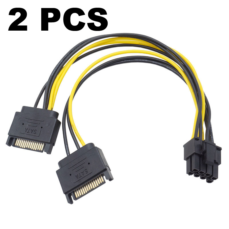 Pcie Extension Cable - 2 pz Dual SATA 15pin a