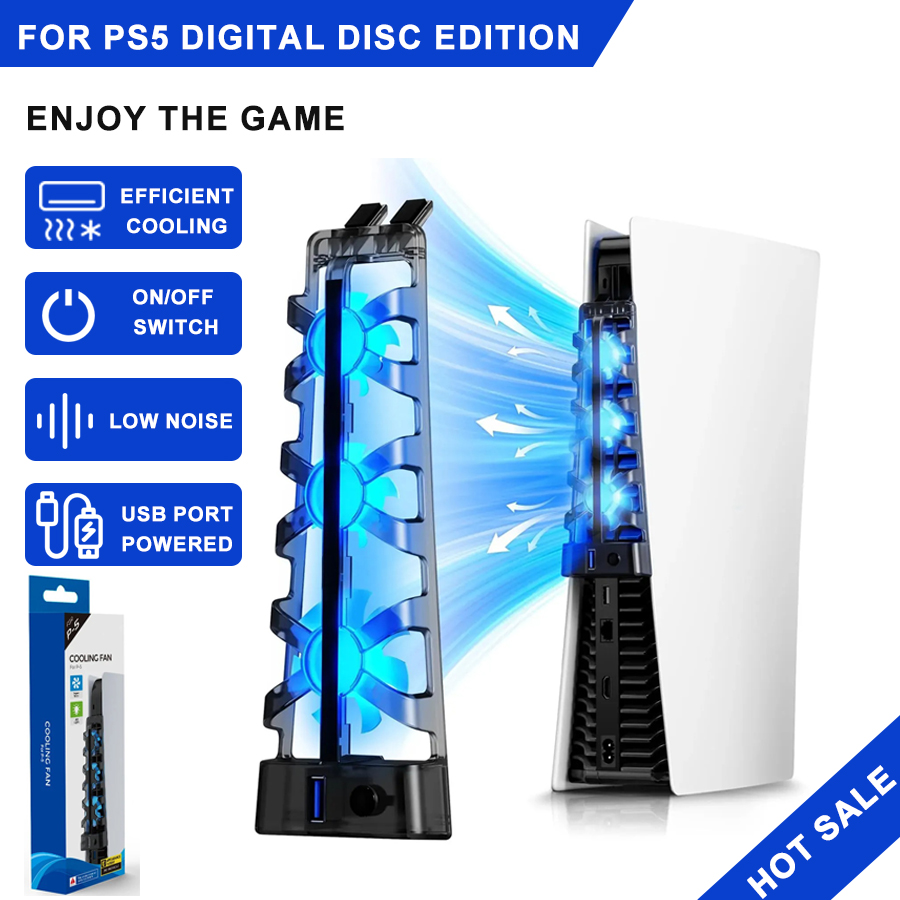 Gaming Accessories For Ps5 - Ventola di Raffreddamento con Luce LED