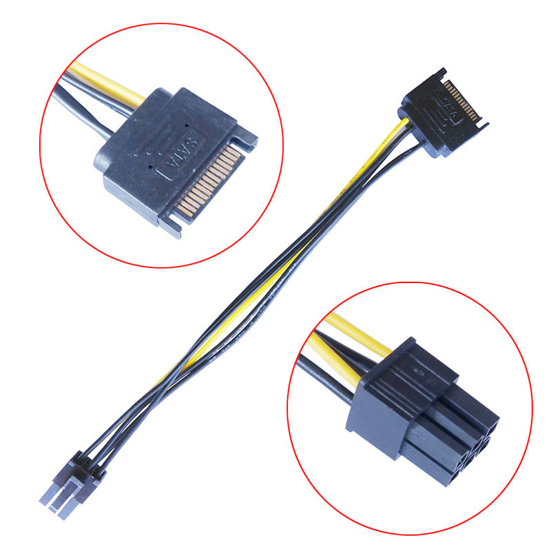 2 pz Dual SATA 15pin a 8 pin ( - Pcie Extension Cable recensione e prezzo